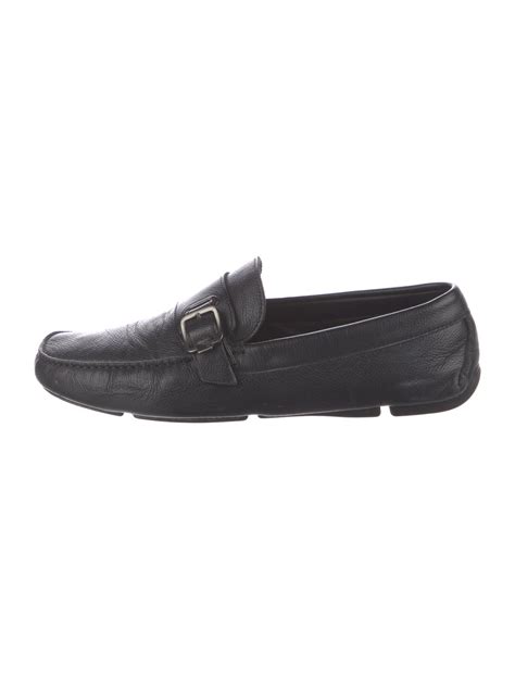 versace collection leather drivers